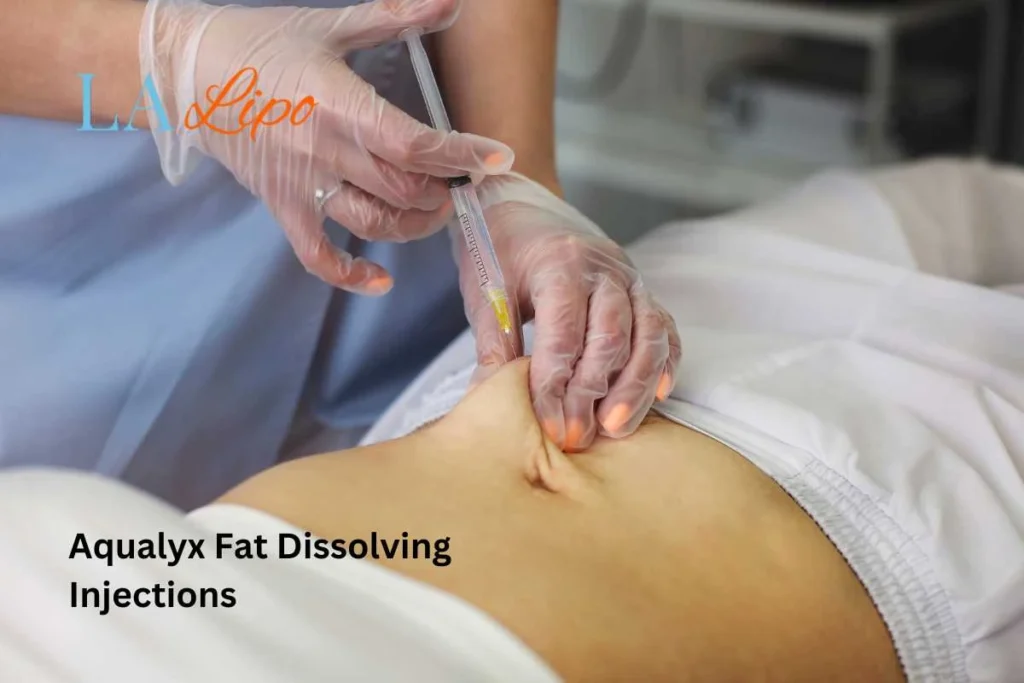 woman having fat dissolving injections Durham in the stomach