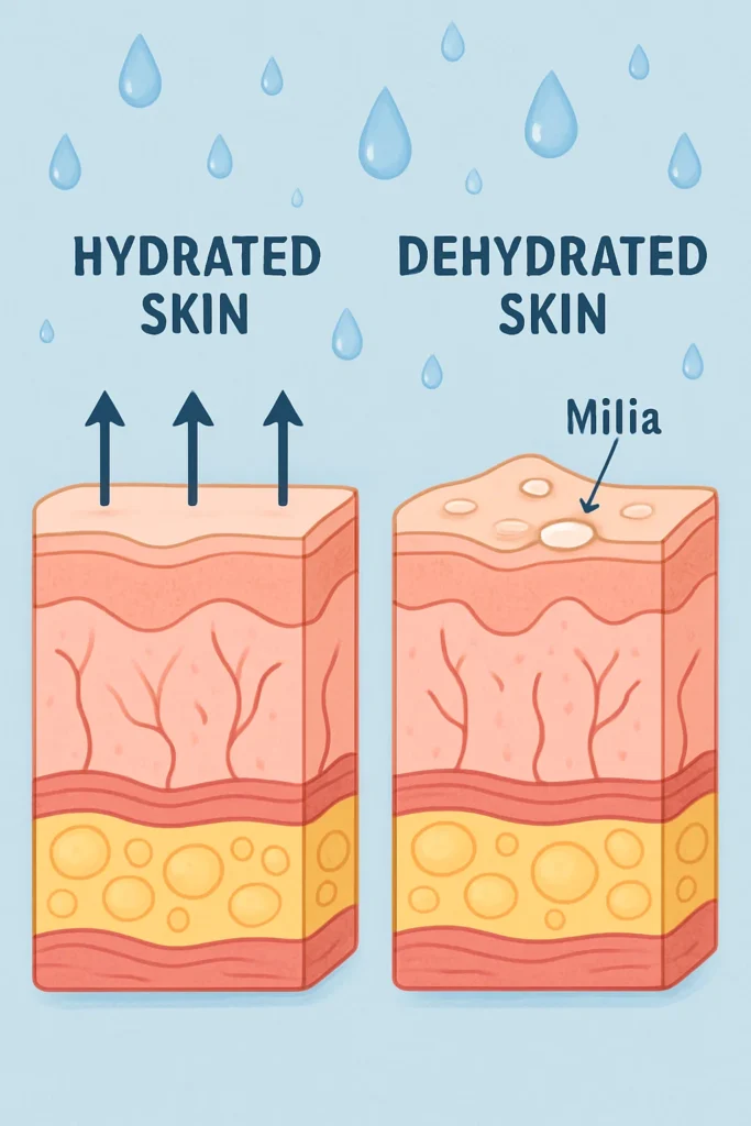 The importance of hydration and milia production Durham