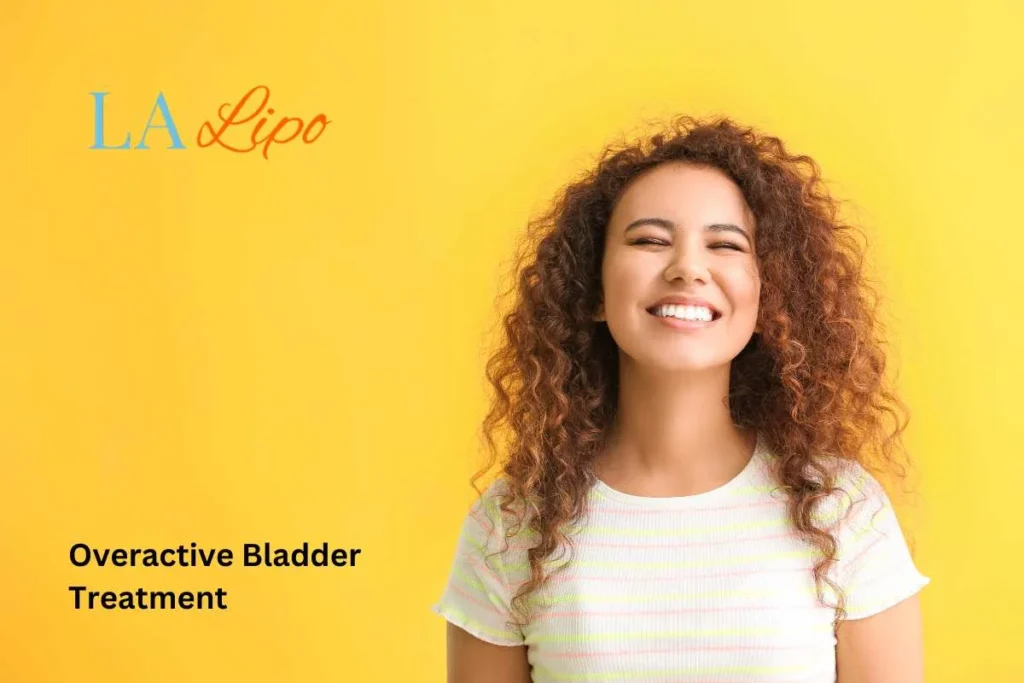 woman smiling about overactive bladder treatment Durham solutions